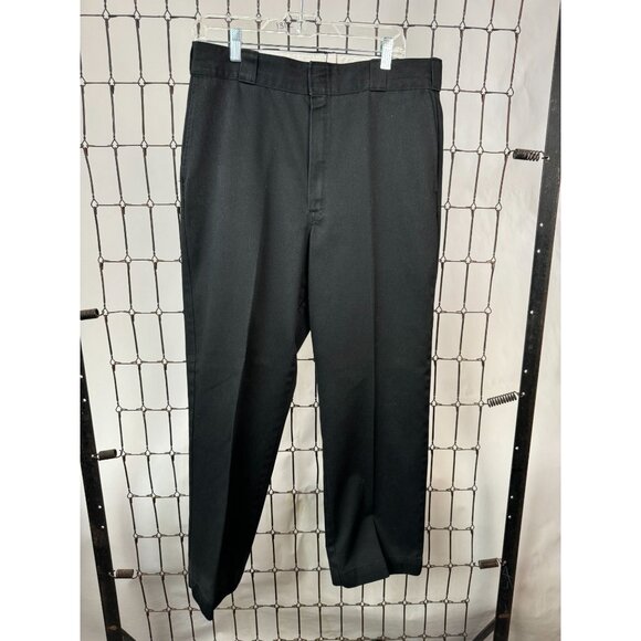Dickies Mens Classic Black Work Pants 36x29 65% Polyester 35% Cotton Durable Mad - Picture 14 of 16